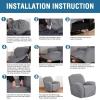 imageHVERSAILTEX Super Stretch Recliner Cover Recliner Couch Covers Recliner Chair Cover Form Fitted Non Slip Reclining Slipcovers for Standard Large Recliner Soft Thick 1 Pack BeigeDove