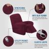 imageHVERSAILTEX Velvet Plush Recliner Chair Covers 1Piece for Reclining Chair Recliner Cover Feature Thick Luxury and Soft Fabric with Elastic Bottom AntiSlip Foams Attached GreyWineBurgundy