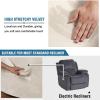 imageHVERSAILTEX Velvet Plush Recliner Chair Covers 1Piece for Reclining Chair Recliner Cover Feature Thick Luxury and Soft Fabric with Elastic Bottom AntiSlip Foams Attached GreyIvory
