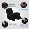 imageHVERSAILTEX Velvet Plush Recliner Chair Covers 1Piece for Reclining Chair Recliner Cover Feature Thick Luxury and Soft Fabric with Elastic Bottom AntiSlip Foams Attached GreyJet Black