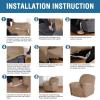 imageHVERSAILTEX Velvet Plush Recliner Chair Covers 1Piece for Reclining Chair Recliner Cover Feature Thick Luxury and Soft Fabric with Elastic Bottom AntiSlip Foams Attached GreyCamel