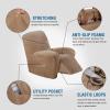 imageHVERSAILTEX Velvet Plush Recliner Chair Covers 1Piece for Reclining Chair Recliner Cover Feature Thick Luxury and Soft Fabric with Elastic Bottom AntiSlip Foams Attached GreyCamel