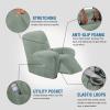 imageHVERSAILTEX Velvet Plush Recliner Chair Covers 1Piece for Reclining Chair Recliner Cover Feature Thick Luxury and Soft Fabric with Elastic Bottom AntiSlip Foams Attached GreySea Grass