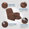 imageHVERSAILTEX Velvet Plush Recliner Chair Covers 1Piece for Reclining Chair Recliner Cover Feature Thick Luxury and Soft Fabric with Elastic Bottom AntiSlip Foams Attached GreyCaramel