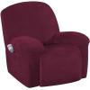 imageHVERSAILTEX Velvet Plush Recliner Chair Covers 1Piece for Reclining Chair Recliner Cover Feature Thick Luxury and Soft Fabric with Elastic Bottom AntiSlip Foams Attached GreyWineBurgundy