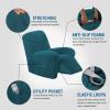 imageHVERSAILTEX Velvet Plush Recliner Chair Covers 1Piece for Reclining Chair Recliner Cover Feature Thick Luxury and Soft Fabric with Elastic Bottom AntiSlip Foams Attached GreyDeep Teal