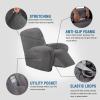 imageHVERSAILTEX Velvet Plush Recliner Chair Covers 1Piece for Reclining Chair Recliner Cover Feature Thick Luxury and Soft Fabric with Elastic Bottom AntiSlip Foams Attached GreyGrey