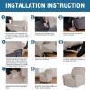 imageHVERSAILTEX Velvet Plush Recliner Chair Covers 1Piece for Reclining Chair Recliner Cover Feature Thick Luxury and Soft Fabric with Elastic Bottom AntiSlip Foams Attached GreyOatmeal