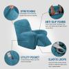imageHVERSAILTEX Velvet Plush Recliner Chair Covers 1Piece for Reclining Chair Recliner Cover Feature Thick Luxury and Soft Fabric with Elastic Bottom AntiSlip Foams Attached GreyPeacock Blue