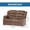 imageHVERSAILTEX Velvet Stretch Recliner Couch Covers 6Pieces Recliner Loveseat Covers for 2 Cushion Couch Recliner Sofa Covers Reclining Slipcovers Form Fitted Thick Soft Washable GreyBrown