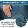 imageHVERSAILTEX Velvet Stretch Recliner Couch Covers 6Pieces Recliner Loveseat Covers for 2 Cushion Couch Recliner Sofa Covers Reclining Slipcovers Form Fitted Thick Soft Washable GreyPeacock Blue