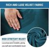 imageHVERSAILTEX Velvet Stretch Recliner Couch Covers 6Pieces Recliner Loveseat Covers for 2 Cushion Couch Recliner Sofa Covers Reclining Slipcovers Form Fitted Thick Soft Washable GreyDeep Teal