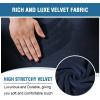 imageHVERSAILTEX Velvet Stretch Recliner Couch Covers 6Pieces Recliner Loveseat Covers for 2 Cushion Couch Recliner Sofa Covers Reclining Slipcovers Form Fitted Thick Soft Washable GreyNavy