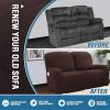 imageHVERSAILTEX Velvet Stretch Recliner Couch Covers 6Pieces Recliner Loveseat Covers for 2 Cushion Couch Recliner Sofa Covers Reclining Slipcovers Form Fitted Thick Soft Washable GreyBrown