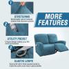imageHVERSAILTEX Velvet Stretch Recliner Couch Covers 6Pieces Recliner Loveseat Covers for 2 Cushion Couch Recliner Sofa Covers Reclining Slipcovers Form Fitted Thick Soft Washable GreyPeacock Blue