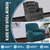imageHVERSAILTEX Velvet Stretch Recliner Couch Covers 6Pieces Recliner Loveseat Covers for 2 Cushion Couch Recliner Sofa Covers Reclining Slipcovers Form Fitted Thick Soft Washable GreyDeep Teal