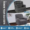imageHVERSAILTEX Velvet Stretch Recliner Couch Covers 6Pieces Recliner Loveseat Covers for 2 Cushion Couch Recliner Sofa Covers Reclining Slipcovers Form Fitted Thick Soft Washable GreyGrey
