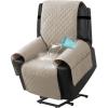 imageHVERSAILTEX 100 Waterproof Power Lift Recliner Chair Cover NonSlip Electric Reclining Cover for Recliner Chair Washable Power Lift Recliner Cover Stay in Place Ideal Furniture Protector GrayPale Oak