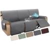 imageHVERSAILTEX 100 Waterproof Recliner Cover 1Piece Recliner Sofa Cover for 3 Cushion Couch Furniture Protector Cover with Non Slip Backing and Strap for Kids Dogs Pets3 Seater Rocket GrayRocket Gray