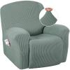 imageHVERSAILTEX Super Stretch Recliner Cover Recliner Couch Covers Recliner Chair Cover Form Fitted Non Slip Reclining Slipcovers for Standard Large Recliner Soft Thick 1 Pack NavySage