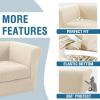imageHVERSAILTEX 3 Pieces Stretch Chesterfield Sofa Covers for 2 Cushion Couch Mid Century Deep Seat Slip Covers for SofasCouches with Elastic Bottom Thicker Jacquard FabricMediumXL Sofa GreyNatural
