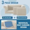 imageHVERSAILTEX 3 Pieces Stretch Chesterfield Sofa Covers for 2 Cushion Couch Mid Century Deep Seat Slip Covers for SofasCouches with Elastic Bottom Thicker Jacquard FabricMediumXL Sofa GreyIsland Fossi