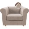 imageHVERSAILTEX 3 Pieces Stretch Chesterfield Sofa Covers for 2 Cushion Couch Mid Century Deep Seat Slip Covers for SofasCouches with Elastic Bottom Thicker Jacquard FabricMediumXL Sofa GreySand