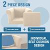 imageHVERSAILTEX 3 Pieces Stretch Chesterfield Sofa Covers for 2 Cushion Couch Mid Century Deep Seat Slip Covers for SofasCouches with Elastic Bottom Thicker Jacquard FabricMediumXL Sofa GreyNatural