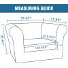 imageHVERSAILTEX 3 Pieces Stretch Chesterfield Sofa Covers for 2 Cushion Couch Mid Century Deep Seat Slip Covers for SofasCouches with Elastic Bottom Thicker Jacquard FabricMediumXL Sofa GreySand