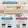 imageHVERSAILTEX 3 Pieces Stretch Chesterfield Sofa Covers for 2 Cushion Couch Mid Century Deep Seat Slip Covers for SofasCouches with Elastic Bottom Thicker Jacquard FabricMediumXL Sofa GreyNatural
