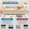 imageHVERSAILTEX 3 Pieces Stretch Chesterfield Sofa Covers for 2 Cushion Couch Mid Century Deep Seat Slip Covers for SofasCouches with Elastic Bottom Thicker Jacquard FabricMediumXL Sofa GreyNatural