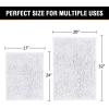 imageHVERSAILTEX Extra Thick Chenille Plush Pattern Bath Rugs for Bathroom Non Slip  Soft Plush Shaggy Bath Mats for Bathroom Floor Indoor Mats Rugs for Entryway Dark Grey 32 x 20 Plus 24 x 17 InchesPure White