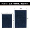 imageHVERSAILTEX Extra Thick Chenille Plush Pattern Bath Rugs for Bathroom Non Slip  Soft Plush Shaggy Bath Mats for Bathroom Floor Indoor Mats Rugs for Entryway Dark Grey 32 x 20 Plus 24 x 17 InchesNavy