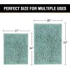 imageHVERSAILTEX Extra Thick Chenille Plush Pattern Bath Rugs for Bathroom Non Slip  Soft Plush Shaggy Bath Mats for Bathroom Floor Indoor Mats Rugs for Entryway Dark Grey 32 x 20 Plus 24 x 17 InchesDuckshell