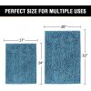 imageHVERSAILTEX Extra Thick Chenille Plush Pattern Bath Rugs for Bathroom Non Slip  Soft Plush Shaggy Bath Mats for Bathroom Floor Indoor Mats Rugs for Entryway Dark Grey 32 x 20 Plus 24 x 17 InchesDark Teal