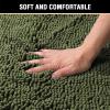 imageHVERSAILTEX Extra Thick Chenille Plush Pattern Bath Rugs for Bathroom Non Slip  Soft Plush Shaggy Bath Mats for Bathroom Floor Indoor Mats Rugs for Entryway Dark Grey 32 x 20 Plus 24 x 17 InchesLoden