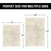 imageHVERSAILTEX Extra Thick Chenille Plush Pattern Bath Rugs for Bathroom Non Slip  Soft Plush Shaggy Bath Mats for Bathroom Floor Indoor Mats Rugs for Entryway Dark Grey 32 x 20 Plus 24 x 17 InchesIvory