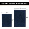 imageHVERSAILTEX Extra Thick Chenille Plush Pattern Bath Rugs for Bathroom Non Slip  Soft Plush Shaggy Bath Mats for Bathroom Floor Indoor Mats Rugs for Entryway Dark Grey 32 x 20 Plus 24 x 17 InchesNavy