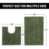imageHVERSAILTEX Extra Thick Chenille Plush Pattern Bath Rugs for Bathroom Non Slip  Soft Plush Shaggy Bath Mats for Bathroom Floor Indoor Mats Rugs for Entryway Dark Grey 32 x 20 Plus 24 x 17 InchesLoden