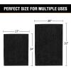 imageHVERSAILTEX Extra Thick Chenille Plush Pattern Bath Rugs for Bathroom Non Slip  Soft Plush Shaggy Bath Mats for Bathroom Floor Indoor Mats Rugs for Entryway Dark Grey 32 x 20 Plus 24 x 17 InchesBlack
