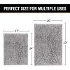 imageHVERSAILTEX Extra Thick Chenille Plush Pattern Bath Rugs for Bathroom Non Slip  Soft Plush Shaggy Bath Mats for Bathroom Floor Indoor Mats Rugs for Entryway Dark Grey 32 x 20 Plus 24 x 17 InchesGrey