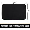 imageHVERSAILTEX Memory Foam Bath Mat 17x24 Extra Soft and Absorbent Bathroom Mats Non Slip Washable Carpet for Floor Shower and Tub BlackBlack