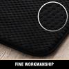 imageHVERSAILTEX Memory Foam Bath Mat 17x24 Extra Soft and Absorbent Bathroom Mats Non Slip Washable Carpet for Floor Shower and Tub BlackBlack