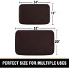 imageHVERSAILTEX Memory Foam Bath Mat 17x24 Extra Soft and Absorbent Bathroom Mats Non Slip Washable Carpet for Floor Shower and Tub BlackBrown