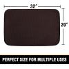 imageHVERSAILTEX Memory Foam Bath Mat 17x24 Extra Soft and Absorbent Bathroom Mats Non Slip Washable Carpet for Floor Shower and Tub BlackBrown