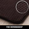 imageHVERSAILTEX Memory Foam Bath Mat 17x24 Extra Soft and Absorbent Bathroom Mats Non Slip Washable Carpet for Floor Shower and Tub BlackBrown