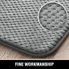 imageHVERSAILTEX Memory Foam Bath Mat 17x24 Extra Soft and Absorbent Bathroom Mats Non Slip Washable Carpet for Floor Shower and Tub BlackGrey