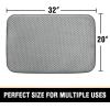 imageHVERSAILTEX Memory Foam Bath Mat 17x24 Extra Soft and Absorbent Bathroom Mats Non Slip Washable Carpet for Floor Shower and Tub BlackGrey