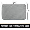 imageHVERSAILTEX Memory Foam Bath Mat 17x24 Extra Soft and Absorbent Bathroom Mats Non Slip Washable Carpet for Floor Shower and Tub BlackGrey