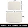 imageHVERSAILTEX Memory Foam Bath Mat 17x24 Extra Soft and Absorbent Bathroom Mats Non Slip Washable Carpet for Floor Shower and Tub BlackIvory